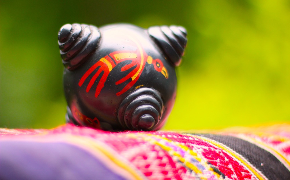 Painted chumpi stone | Sacred Center Mystery School and Healing Center